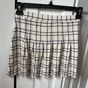 BP Black and White A-Line Mini Skirt Pleated Casual